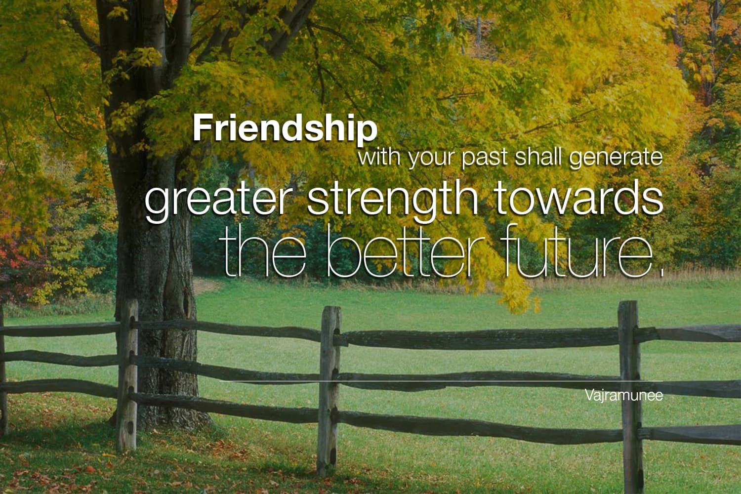 “Friendship with your past shall generate greater strength towards the better future.” — Siddhacharya Yuree Vajramunee