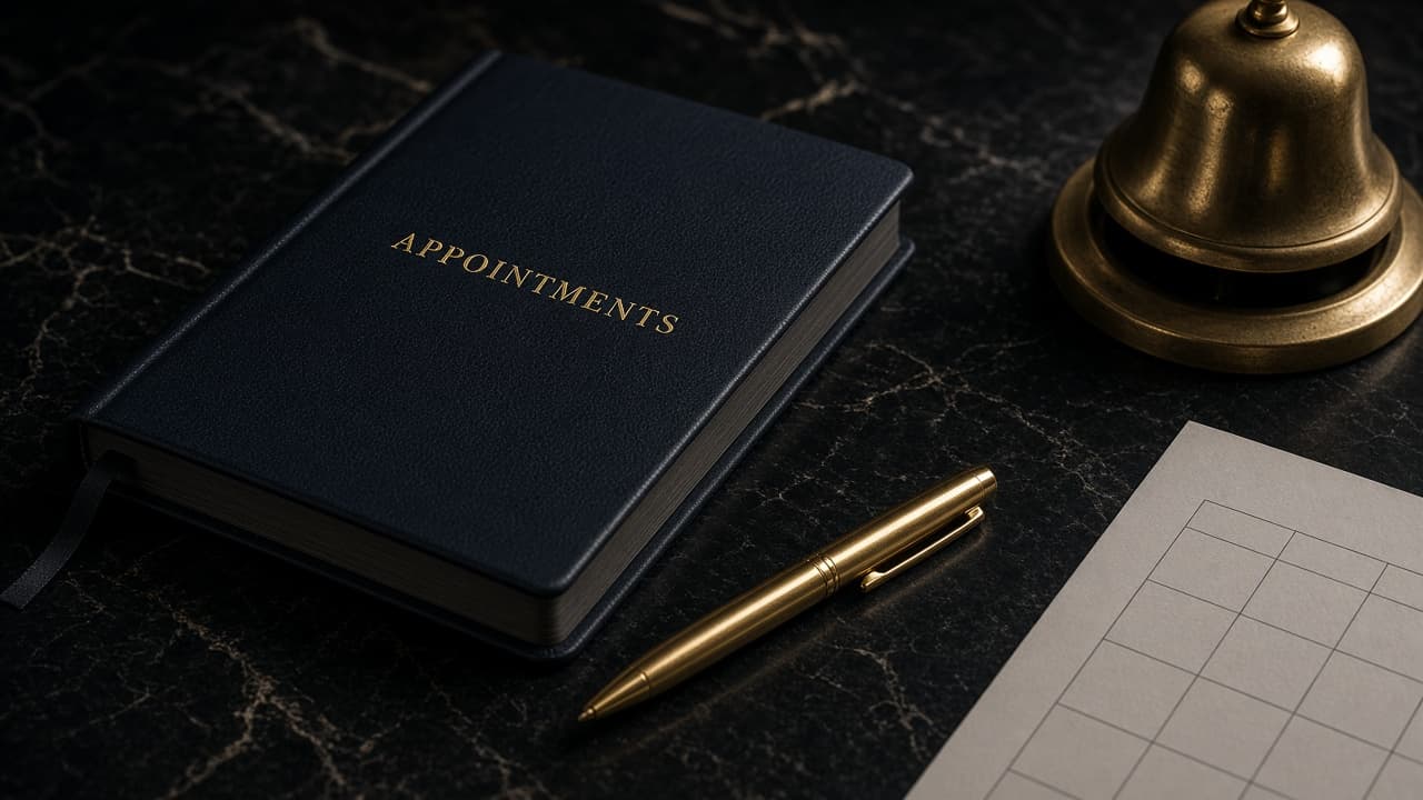 A leather-bound book of teachings and a brass bell