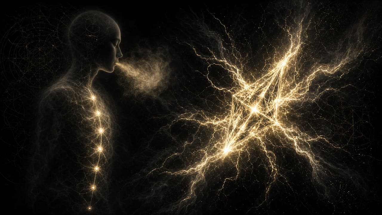 Luminous life-force energy flowing through the body