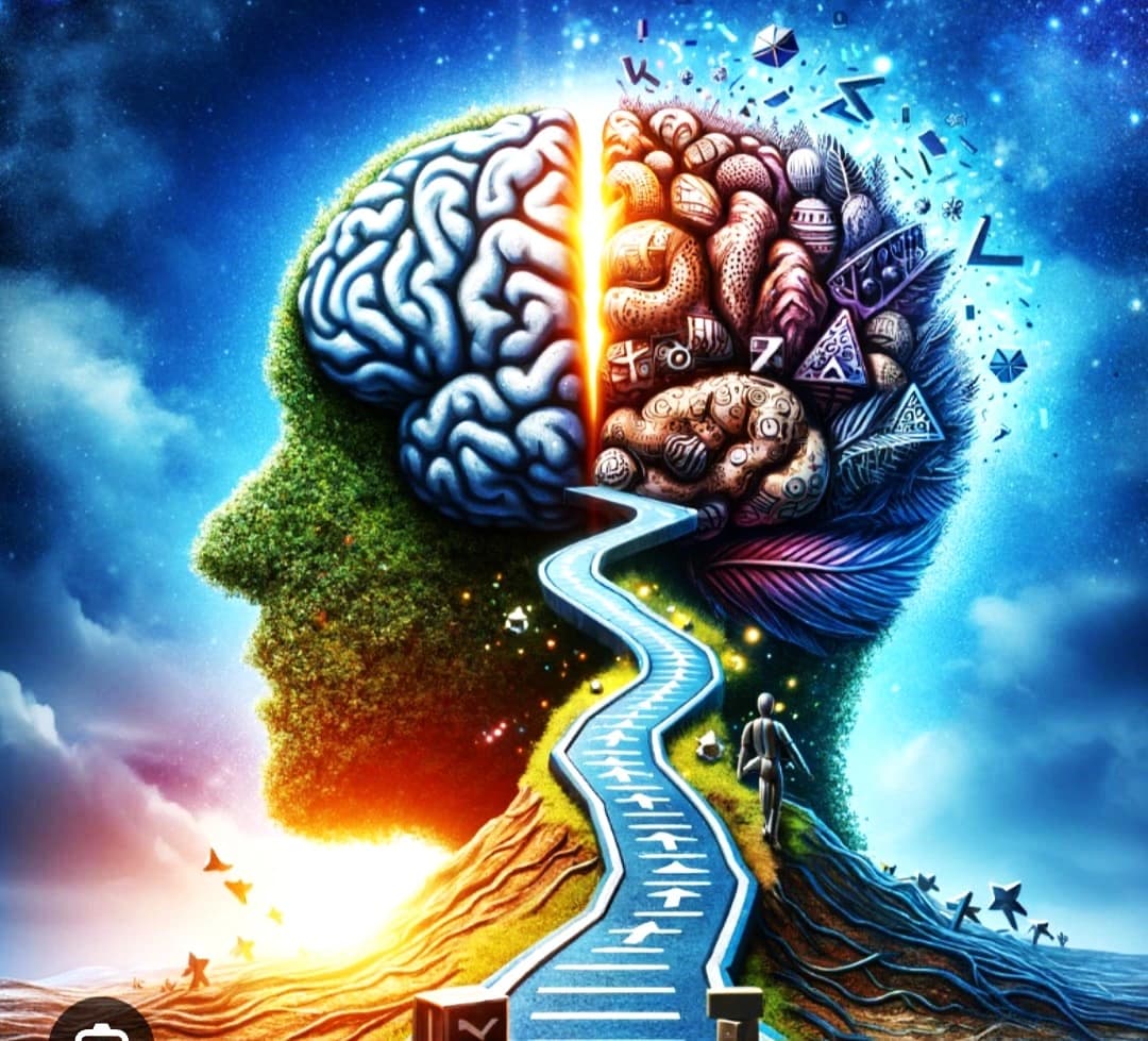 A path winding through the mind toward awakening