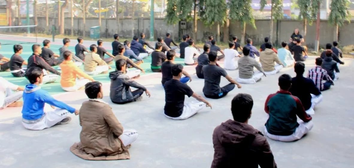 Group meditation session