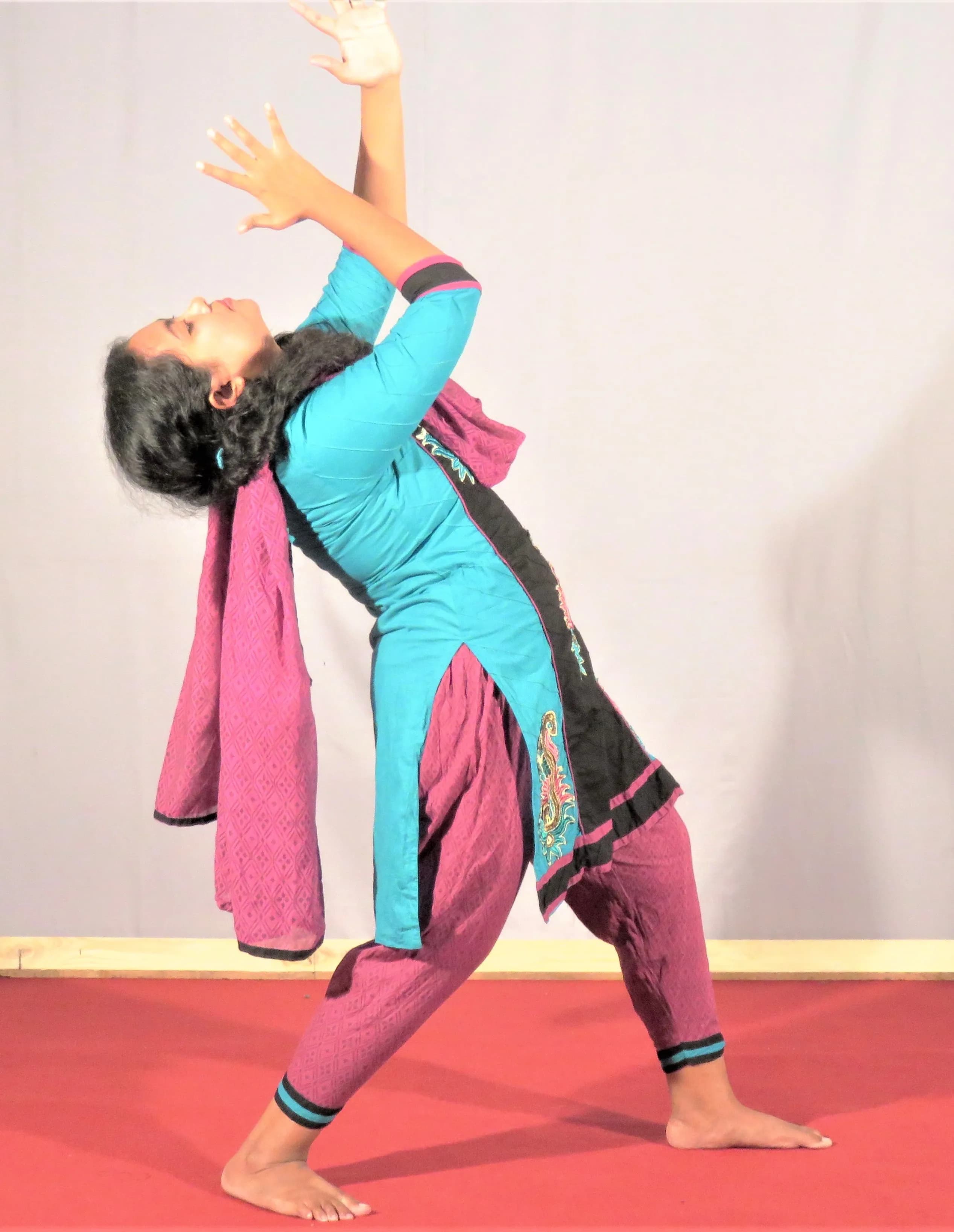 A Vajrapran practitioner in a dynamic pose